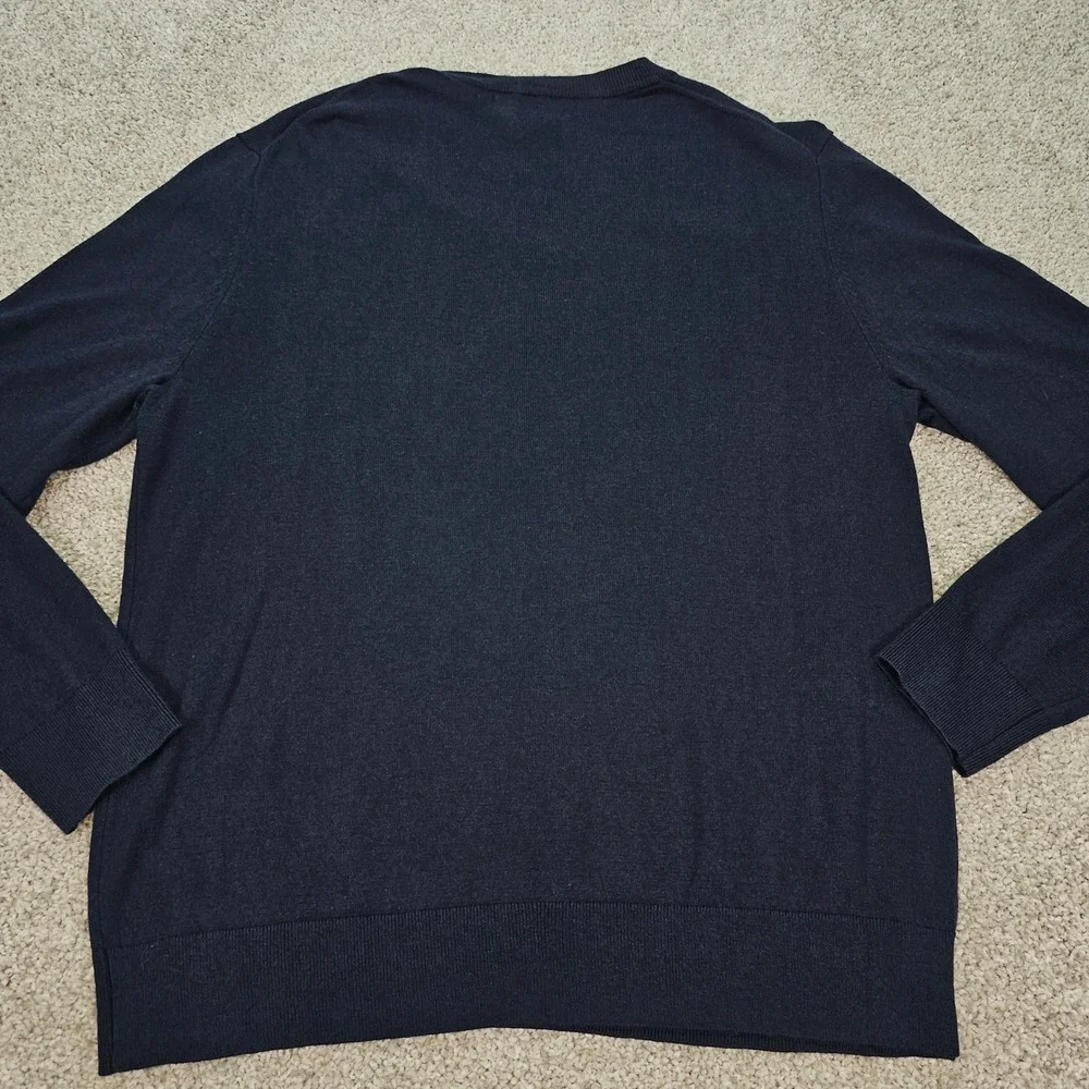 Banana Republic Men Sweater V Neck Long Sleeve Premium Luxe Large Cashmere Blend